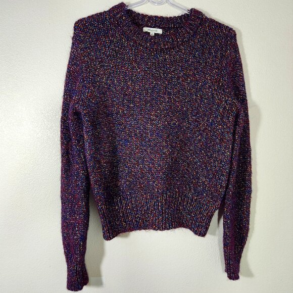 Madewell Sweaters - Madewell Marled Shimmer Pullover Sweater Purple Size M